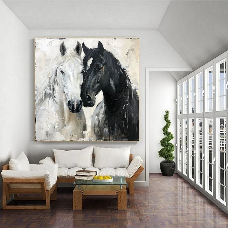 Abstract Animal Art Horse Texture Wall Art #AT011