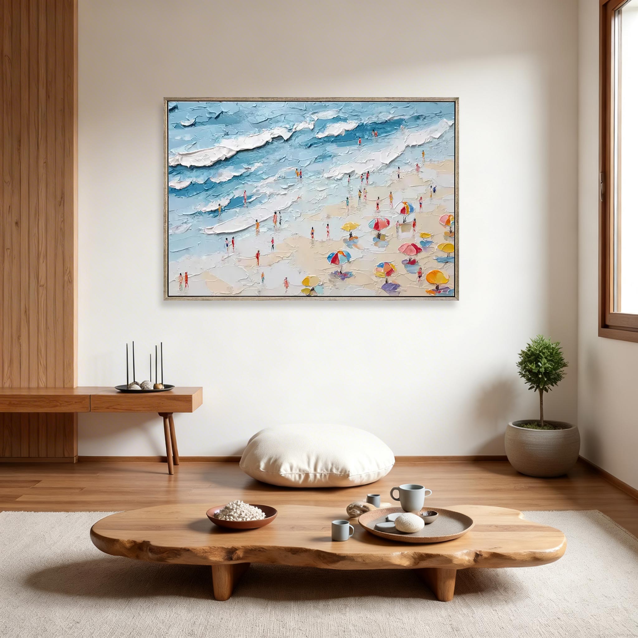 Beach Scene Canvas Wall Art #CP007