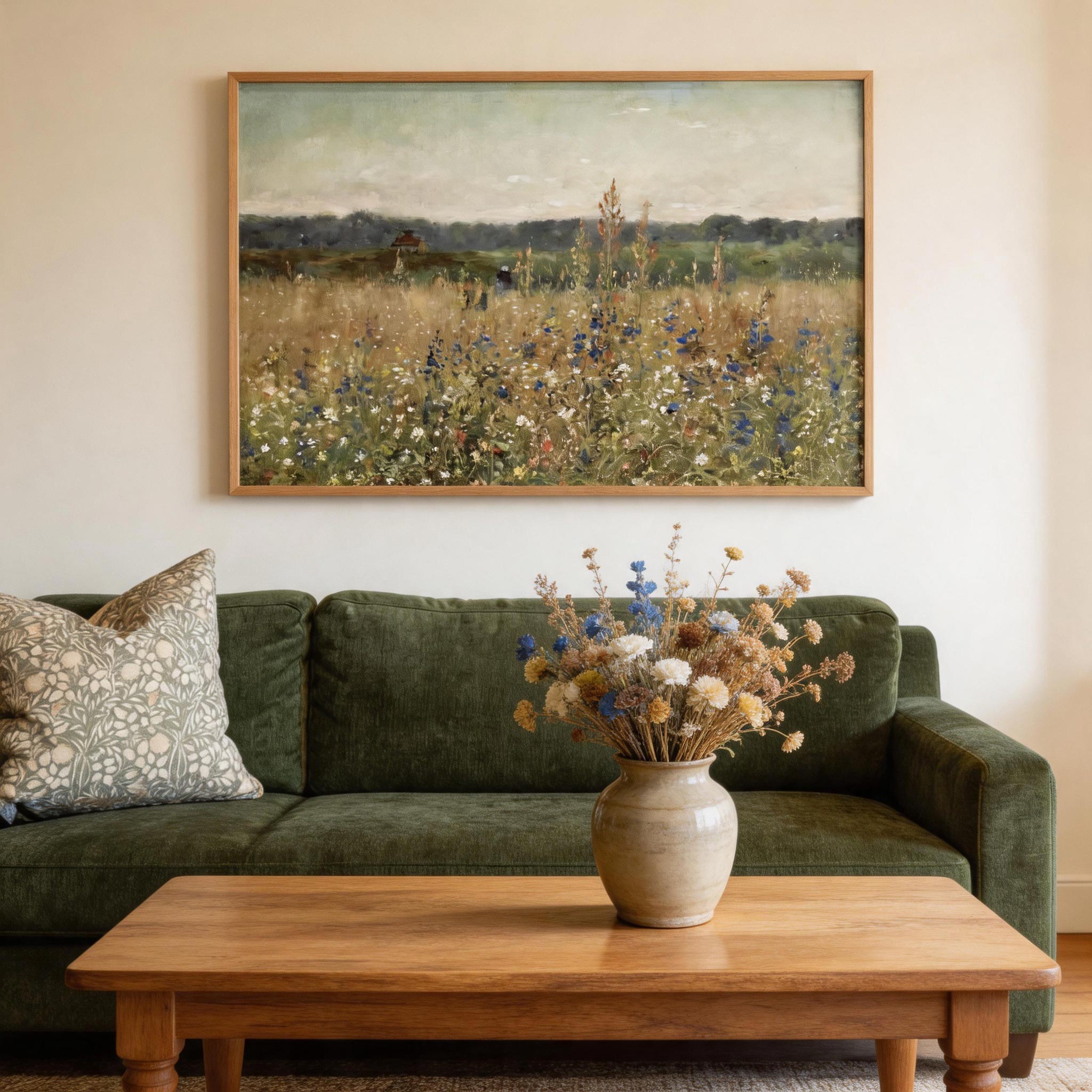 Wildflower Meadow Landscape Wall Art #FL026