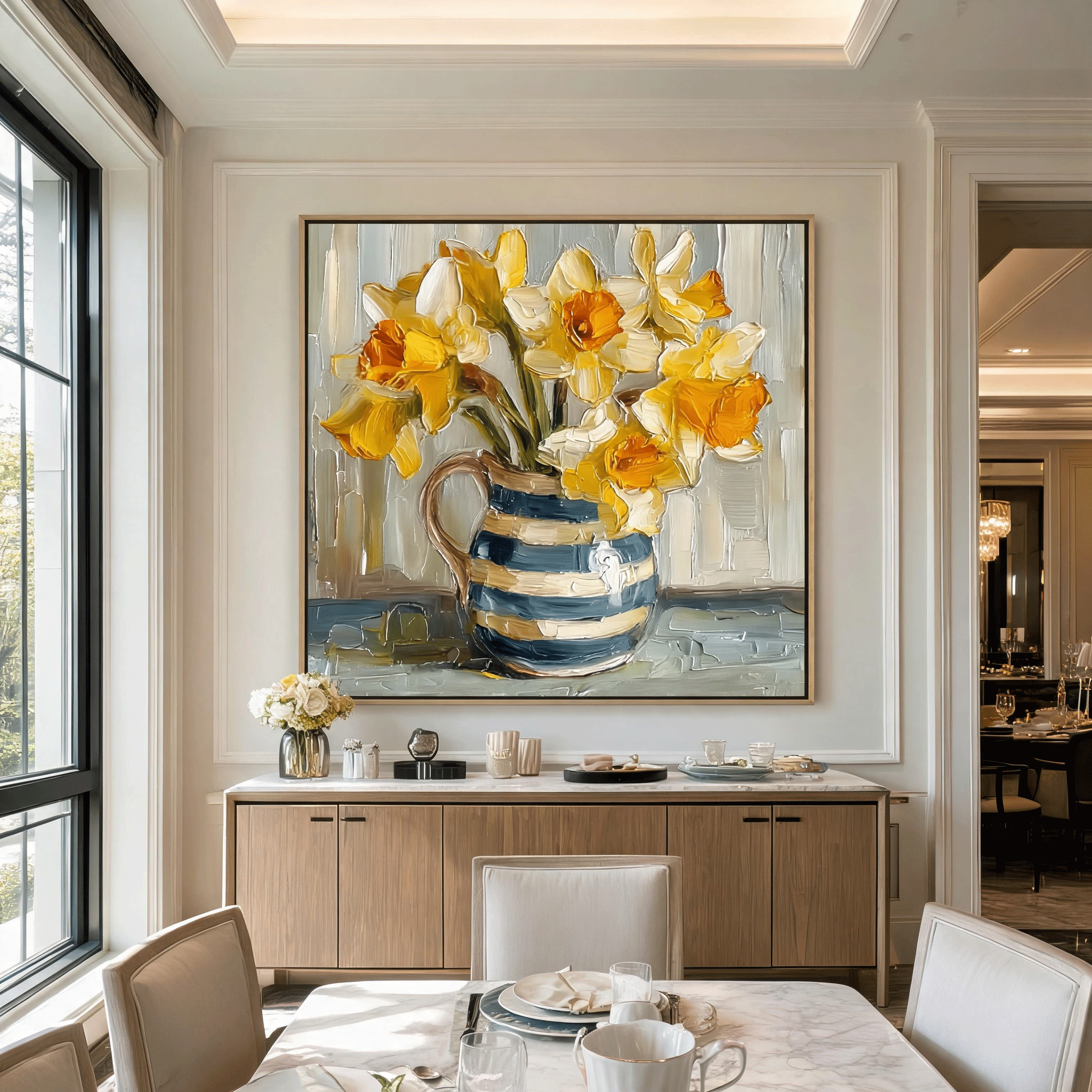 Yellow Daffodil Floral Wall Art #FL067