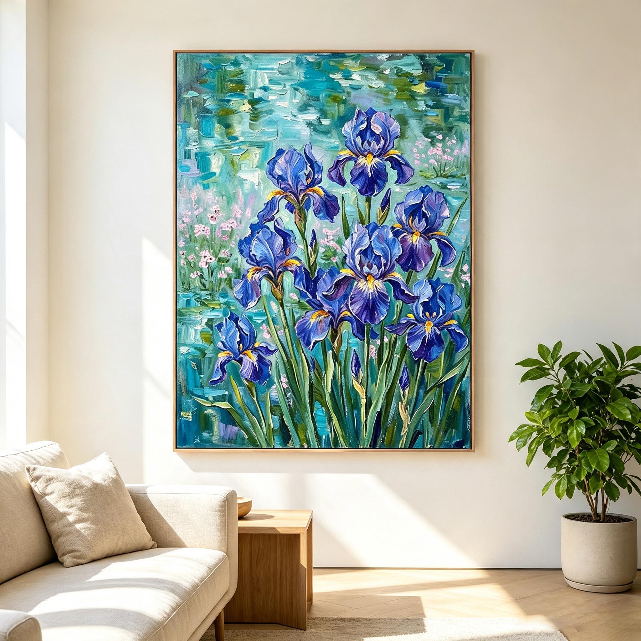 Blue Iris Flower Wall Art #FL080
