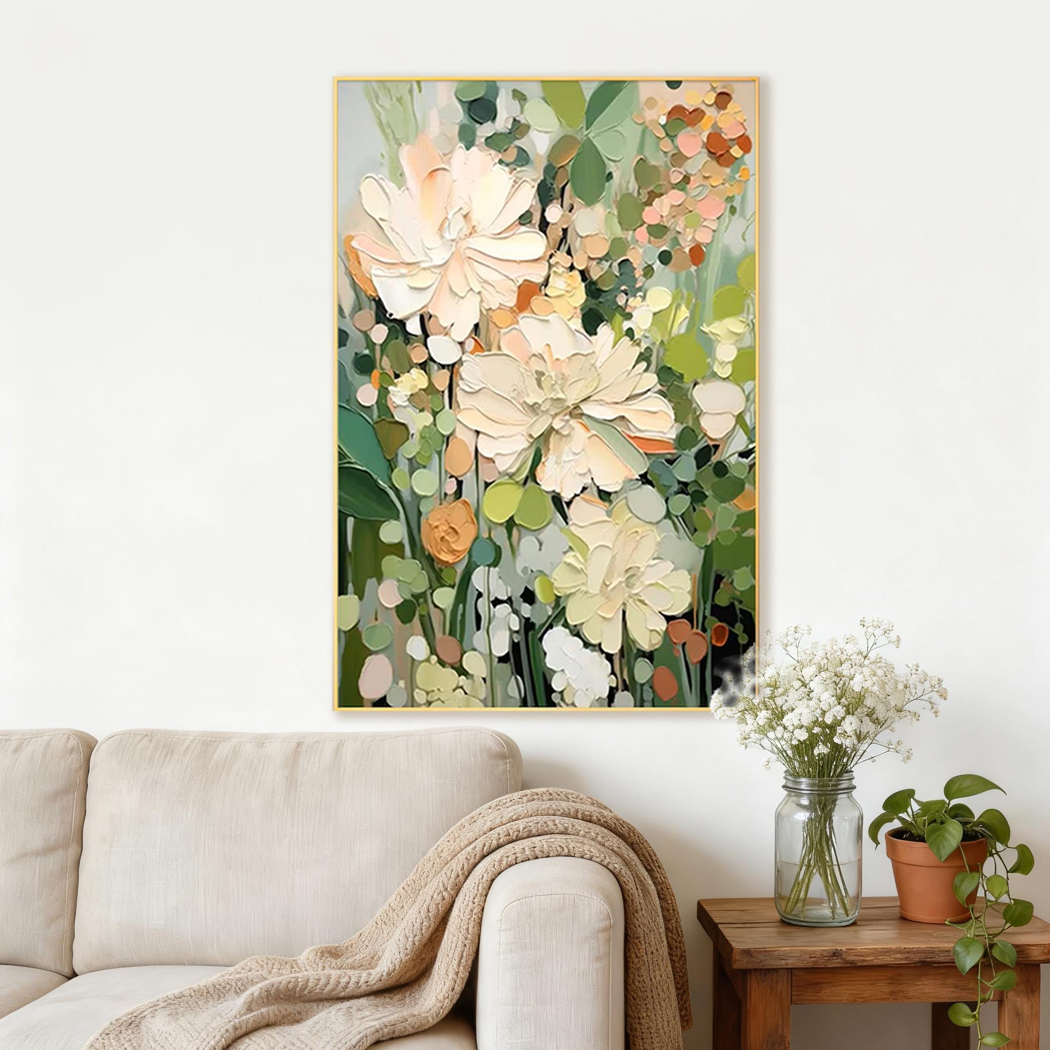Soft Botanical Bloom Wall Art #FL008
