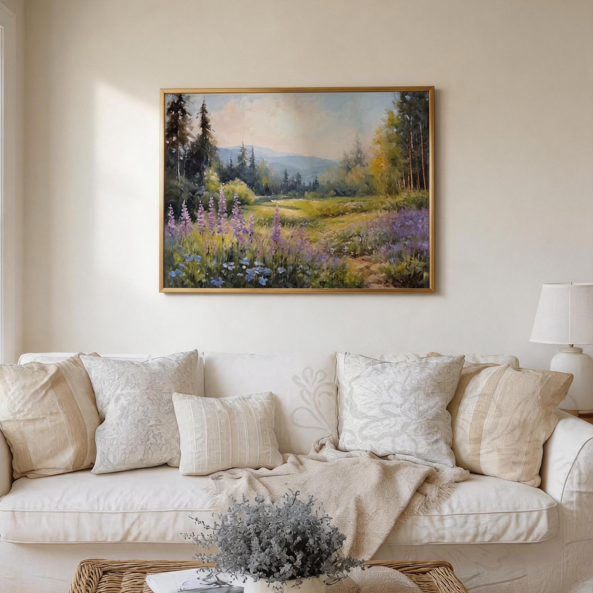 Wildflower Valley Landscape Wall Art #FL025