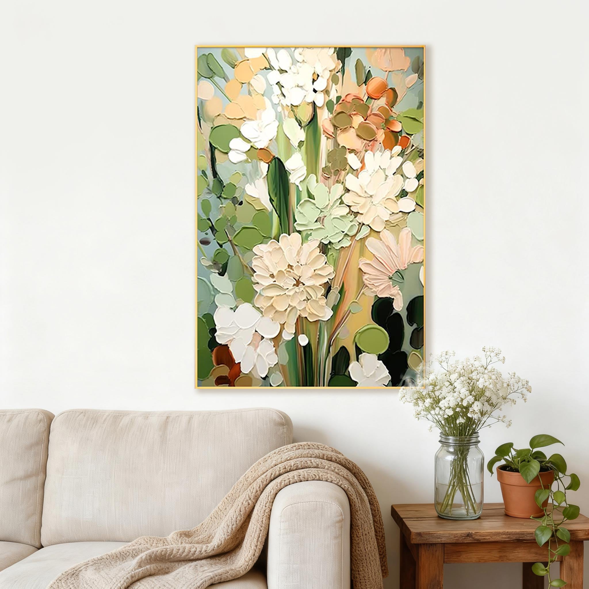 Neutral Botanical Garden Wall Art #FL007