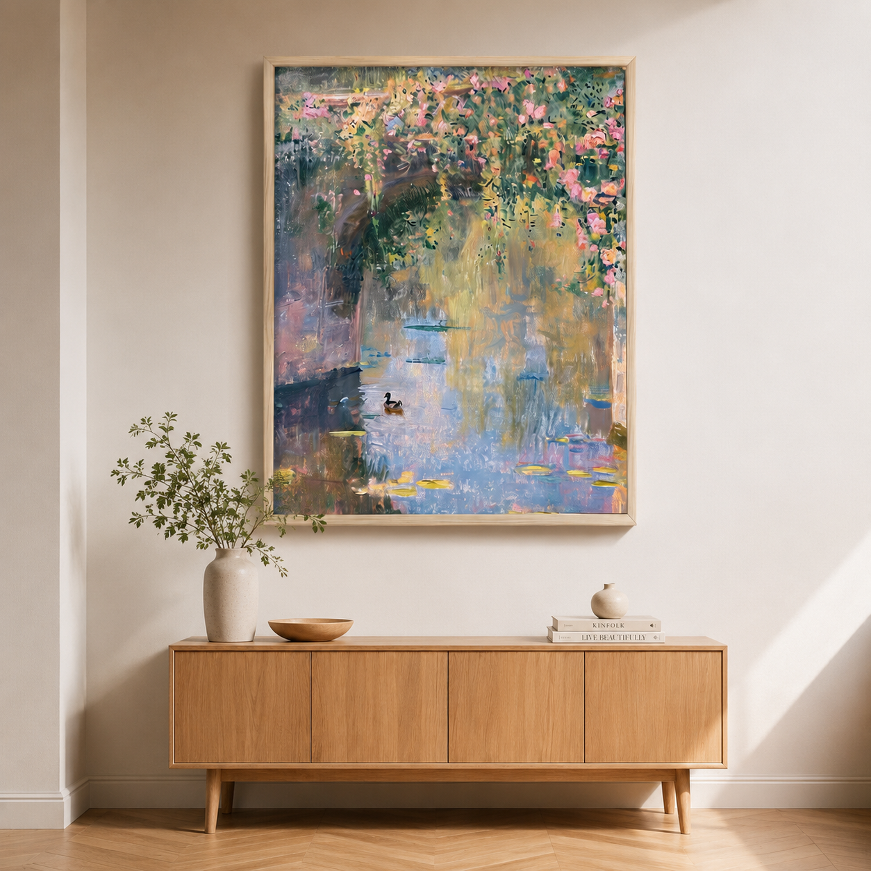 Garden Pond Landscape Wall Art #PL004