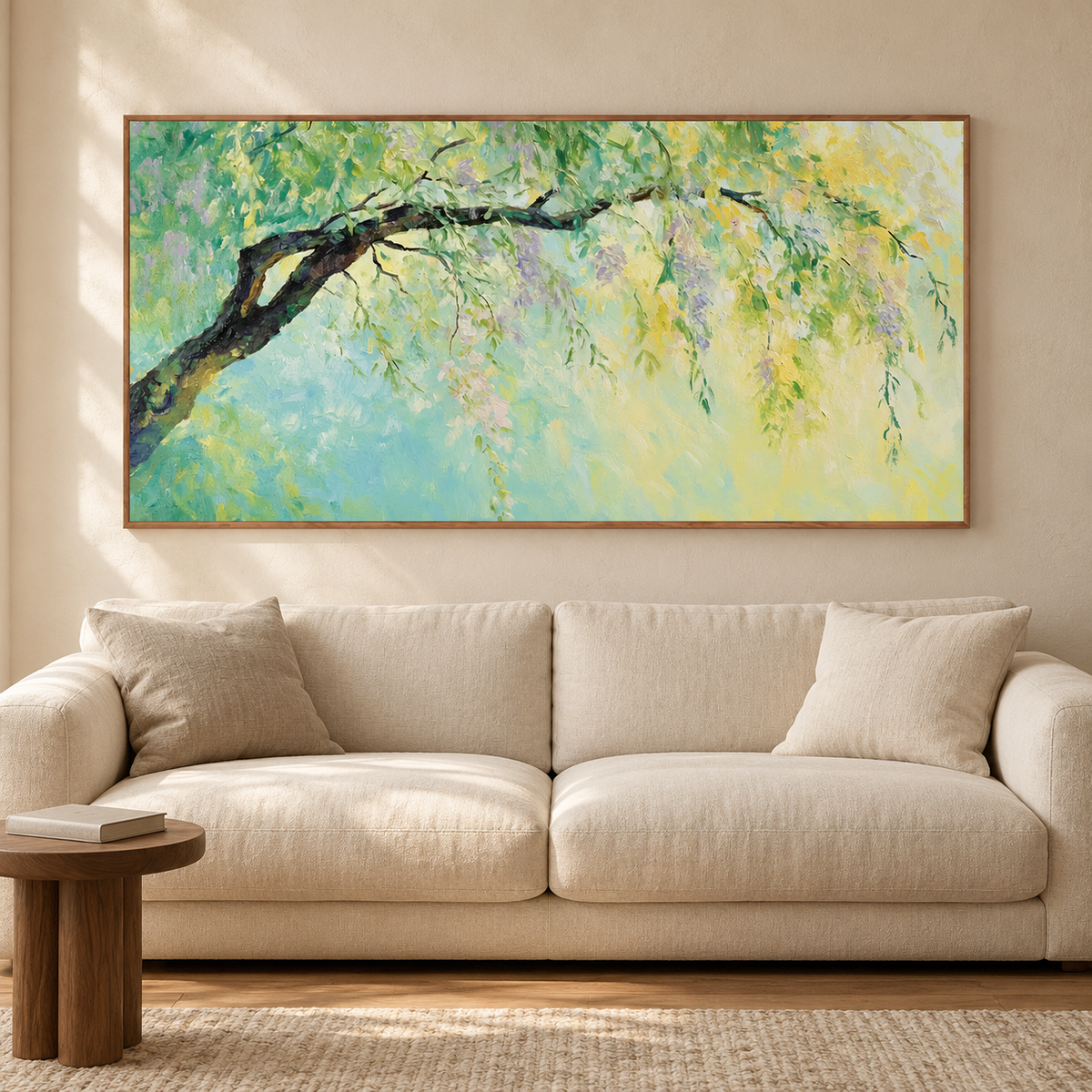 Sunlit Willow Branches Wall Art #LS087