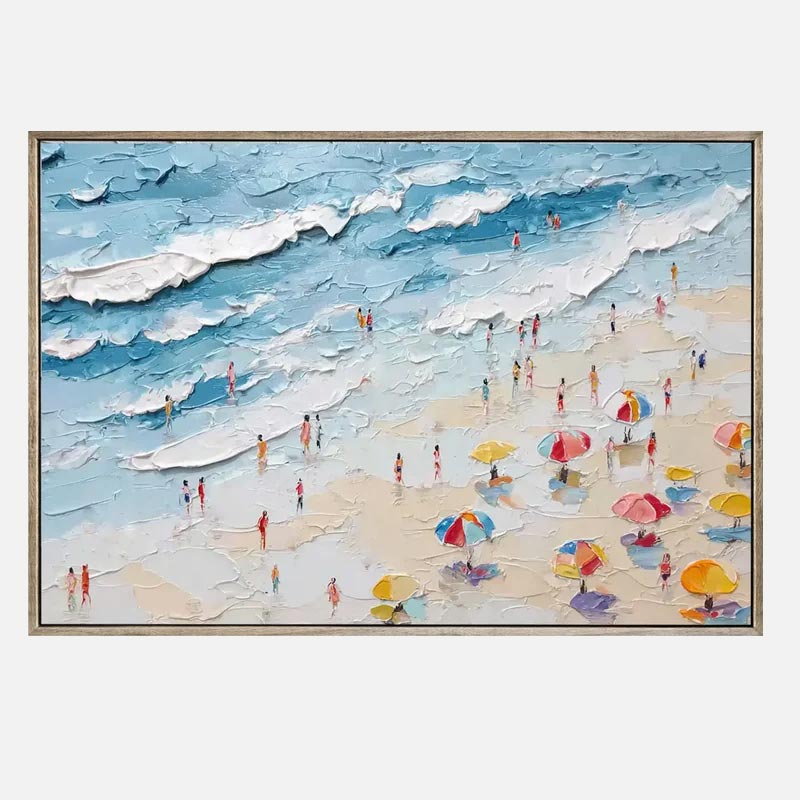 Beach Scene Canvas Wall Art #CP007