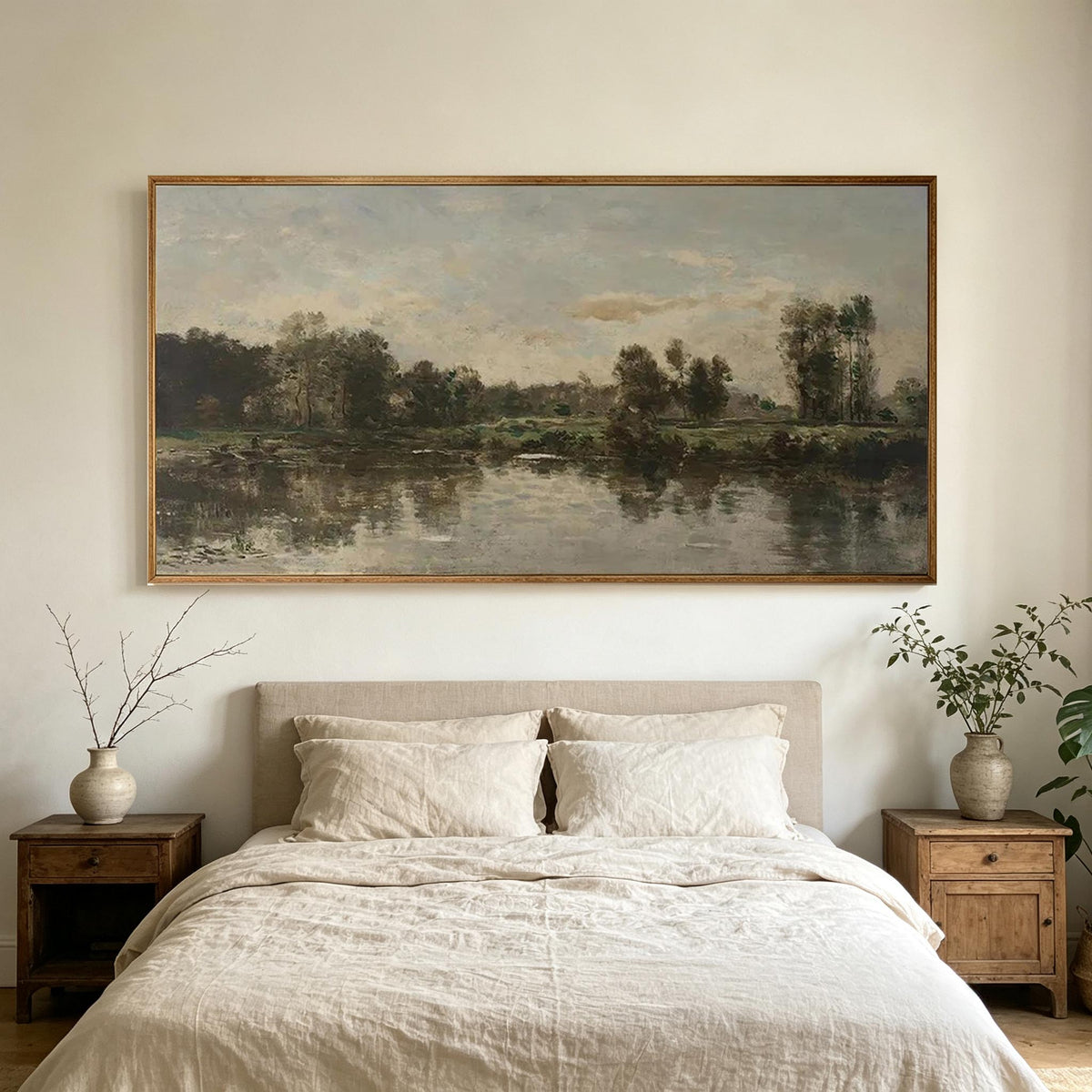 Quiet River Landscape Wall Art #LS055