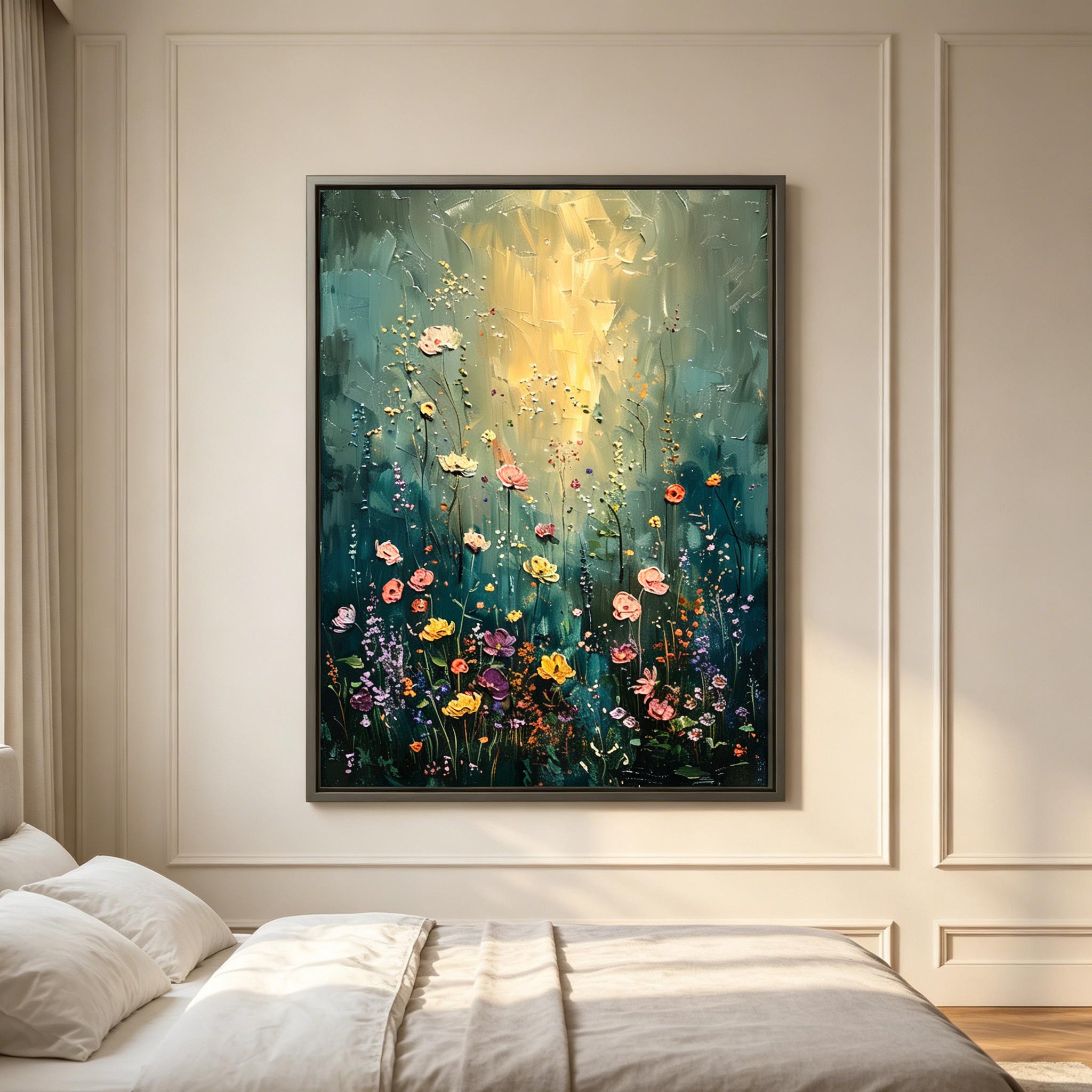 Moody Wildflower Meadow Wall Art #FL010