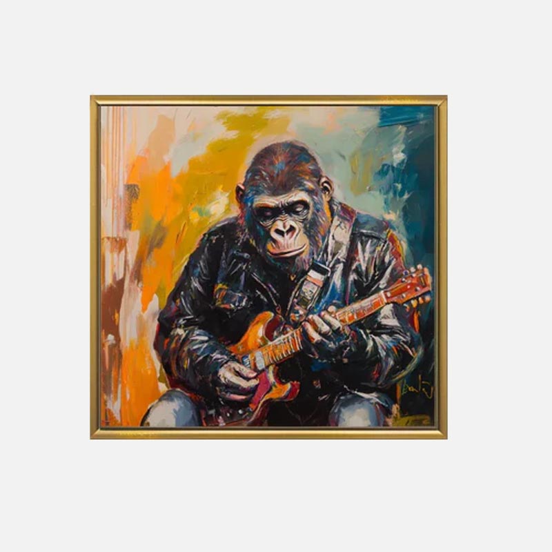 Rockstar Gorilla Canvas Painting #CP006