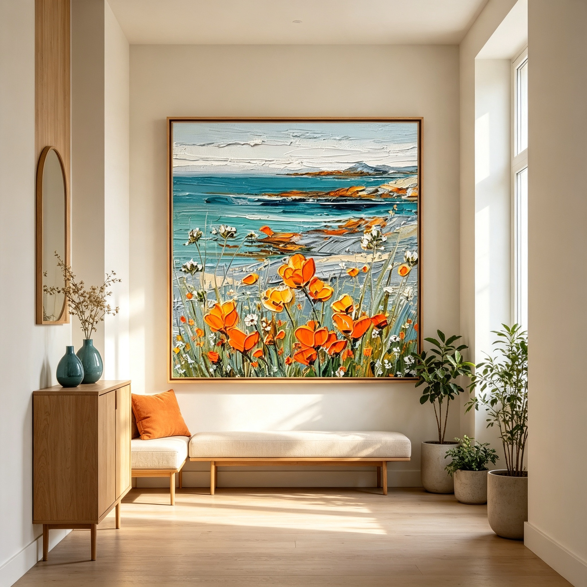 Coastal Wildflower Landscape Wall Art #LS010