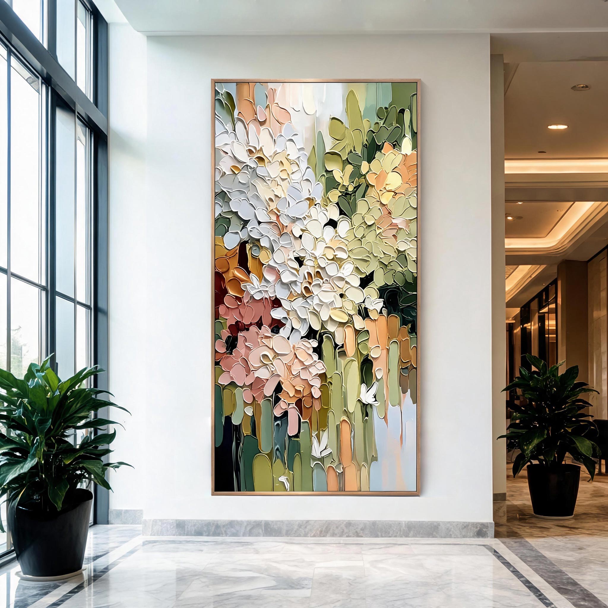 Textured Abstract Floral Wall Art #FL081