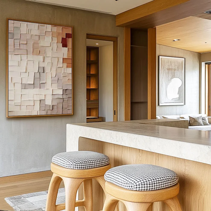 Beige & Brown Abstract #BB006