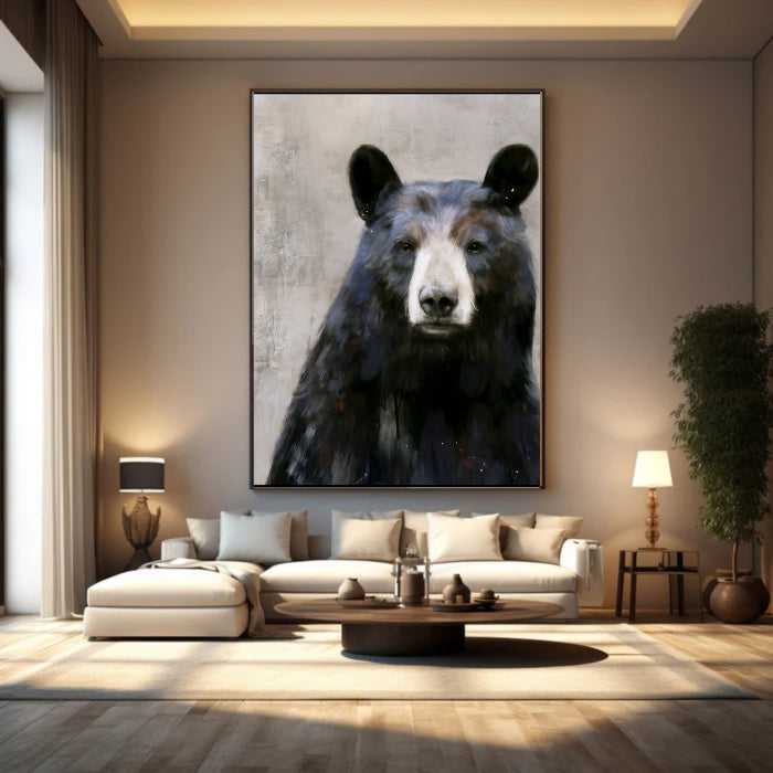 Abstract Animal Art Bear Texture Wall Art #AT006