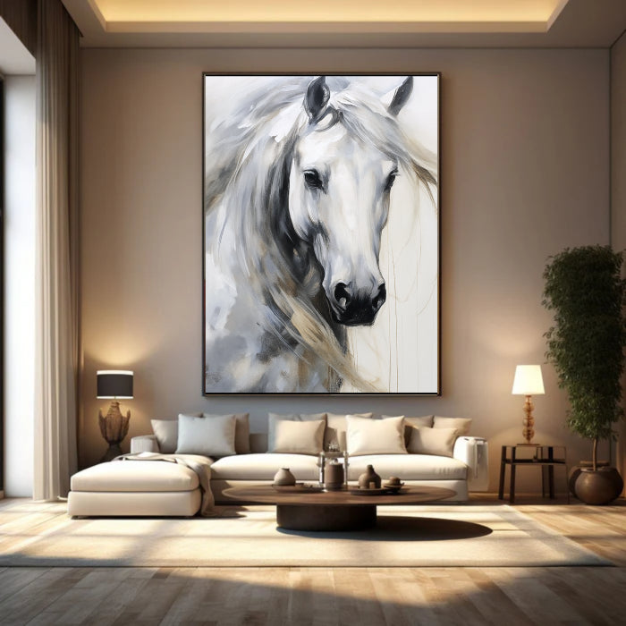 Abstract Animal Art Horse Textured Wall Art #AT004
