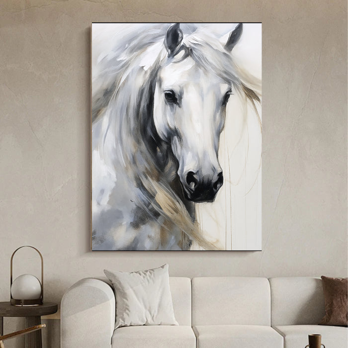Abstract Animal Art Horse Textured Wall Art #AT004