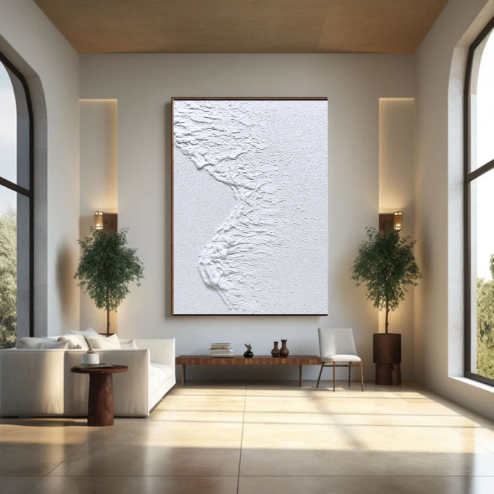 White Textured Minimalist Wall Art #WT003