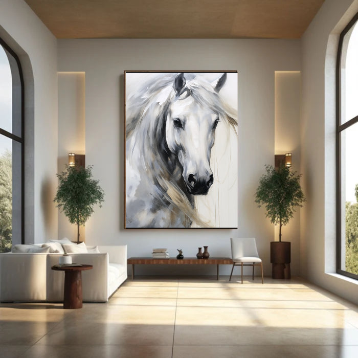 Abstract Animal Art Horse Textured Wall Art #AT004