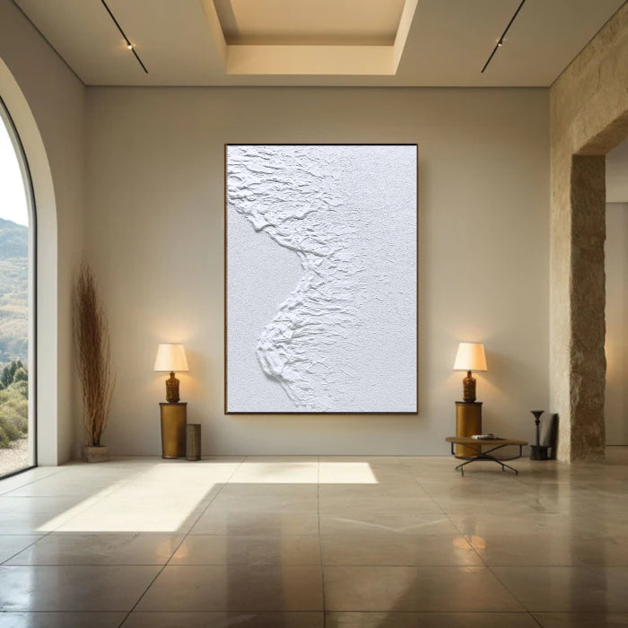 White Textured Minimalist Wall Art #WT003