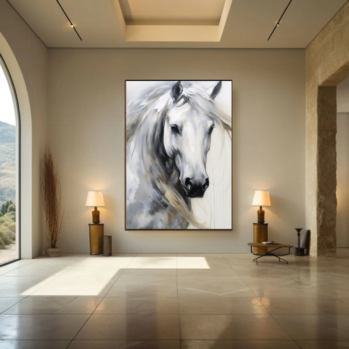 Abstract Animal Art Horse Textured Wall Art #AT004