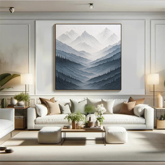 White Textured Minimalist Wall Art #WT001