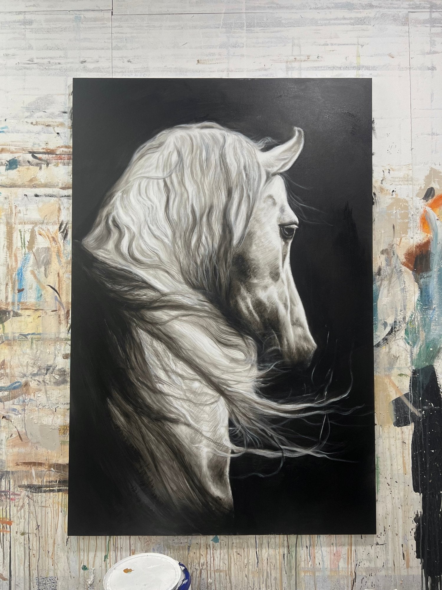 Abstract Animal Art Horse Wall Art  #AT002