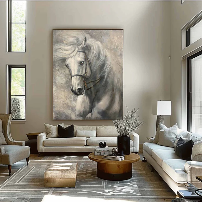 Abstract Animal Art Horse Texture Wall Art #AT016
