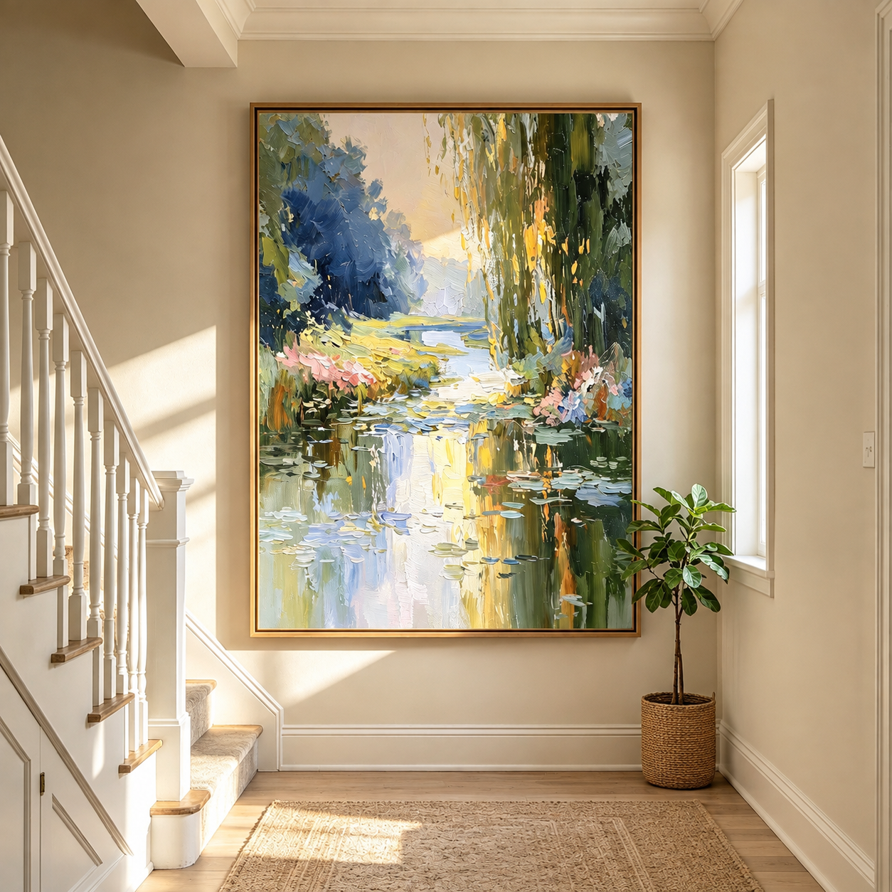 Serene River Landscape Wall Art #LS014