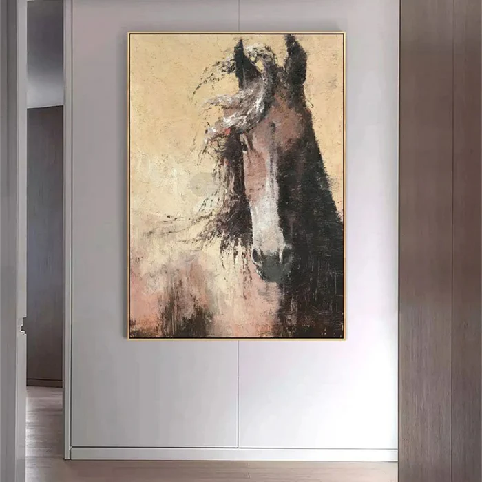 Abstract Animal Art Horse Texture Wall Art #AT012