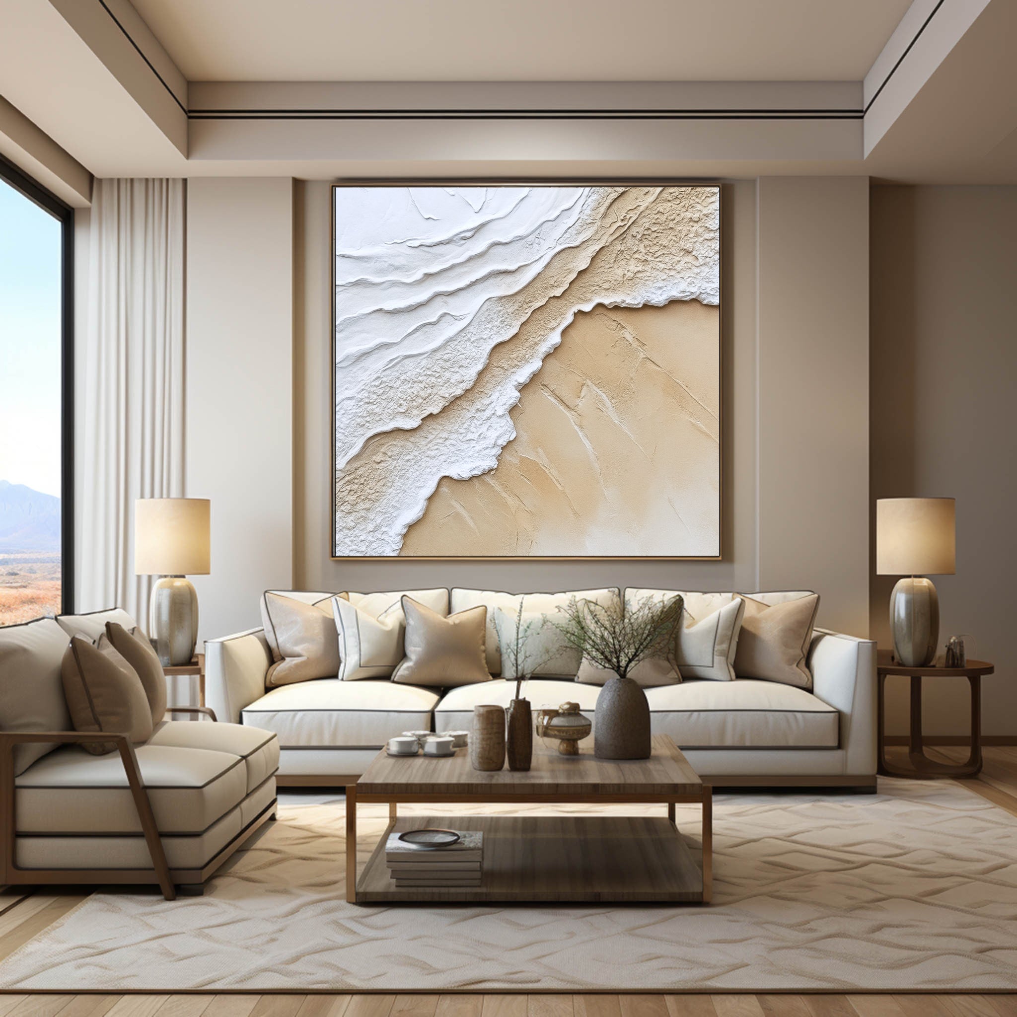 Minimalist Beach And Ocean Art #MB004