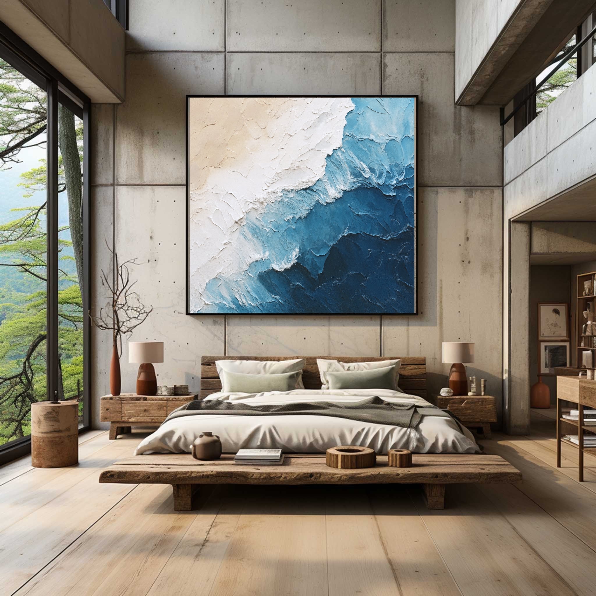 White Textured Minimalist Wall Art #WT002