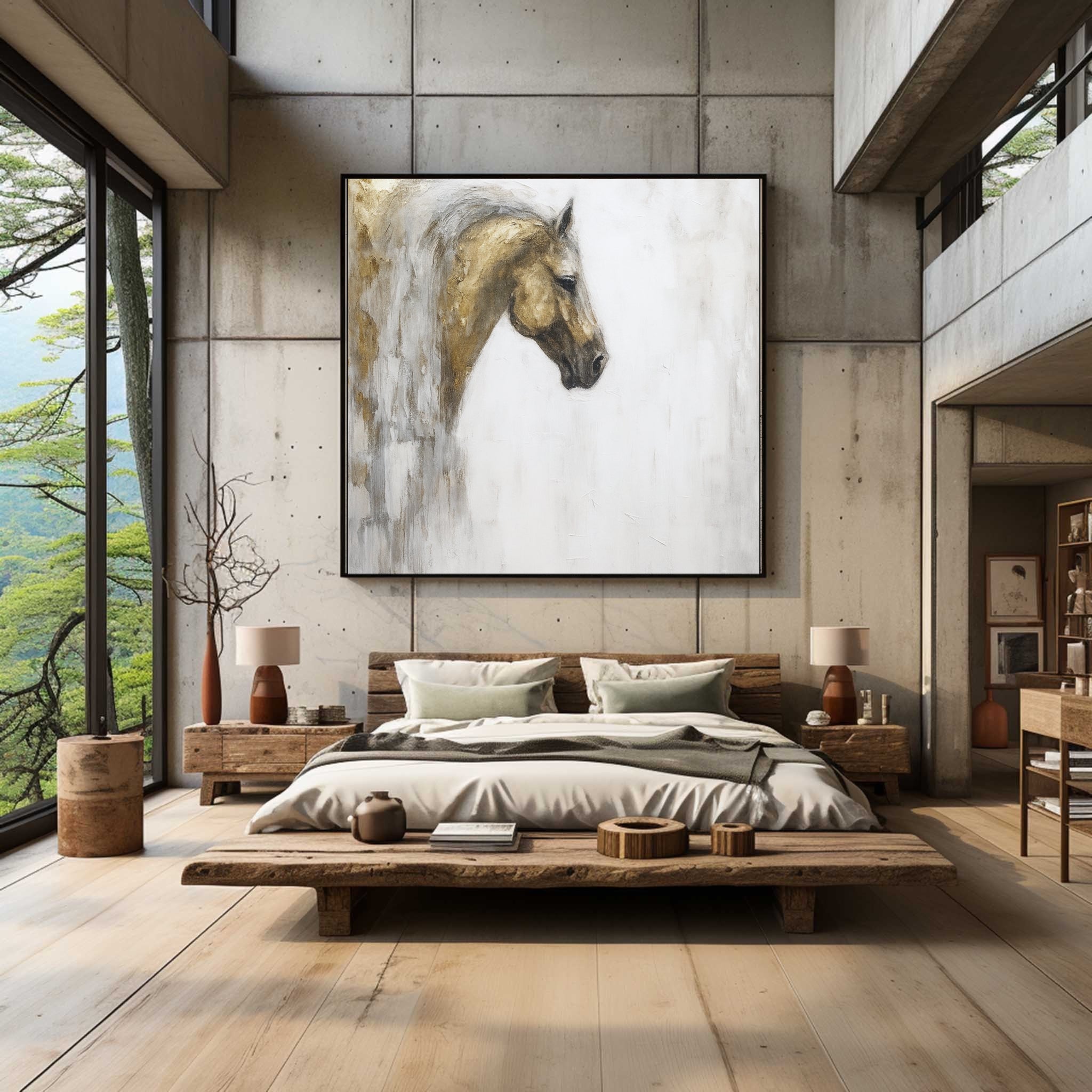 Abstract Animal Art Horse Texture Wall Art #AT001