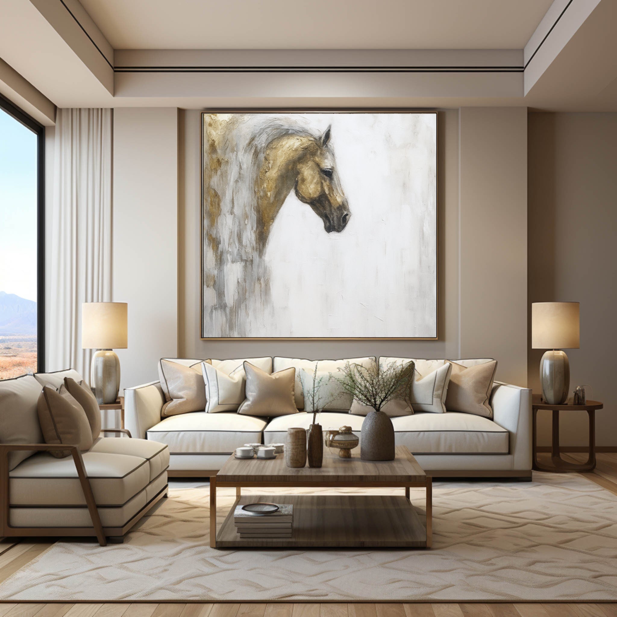 Abstract Animal Art Horse Texture Wall Art #AT001