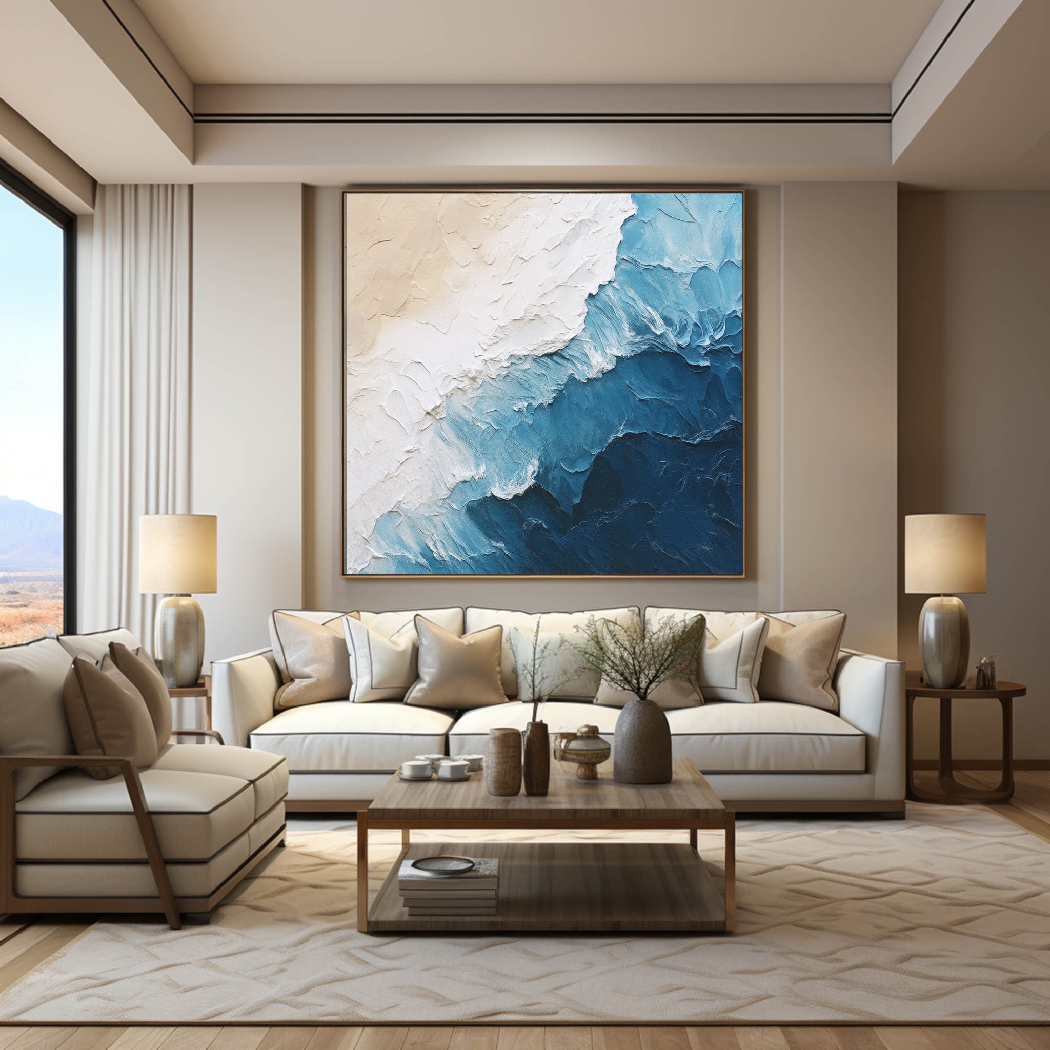 White Textured Minimalist Wall Art #WT002