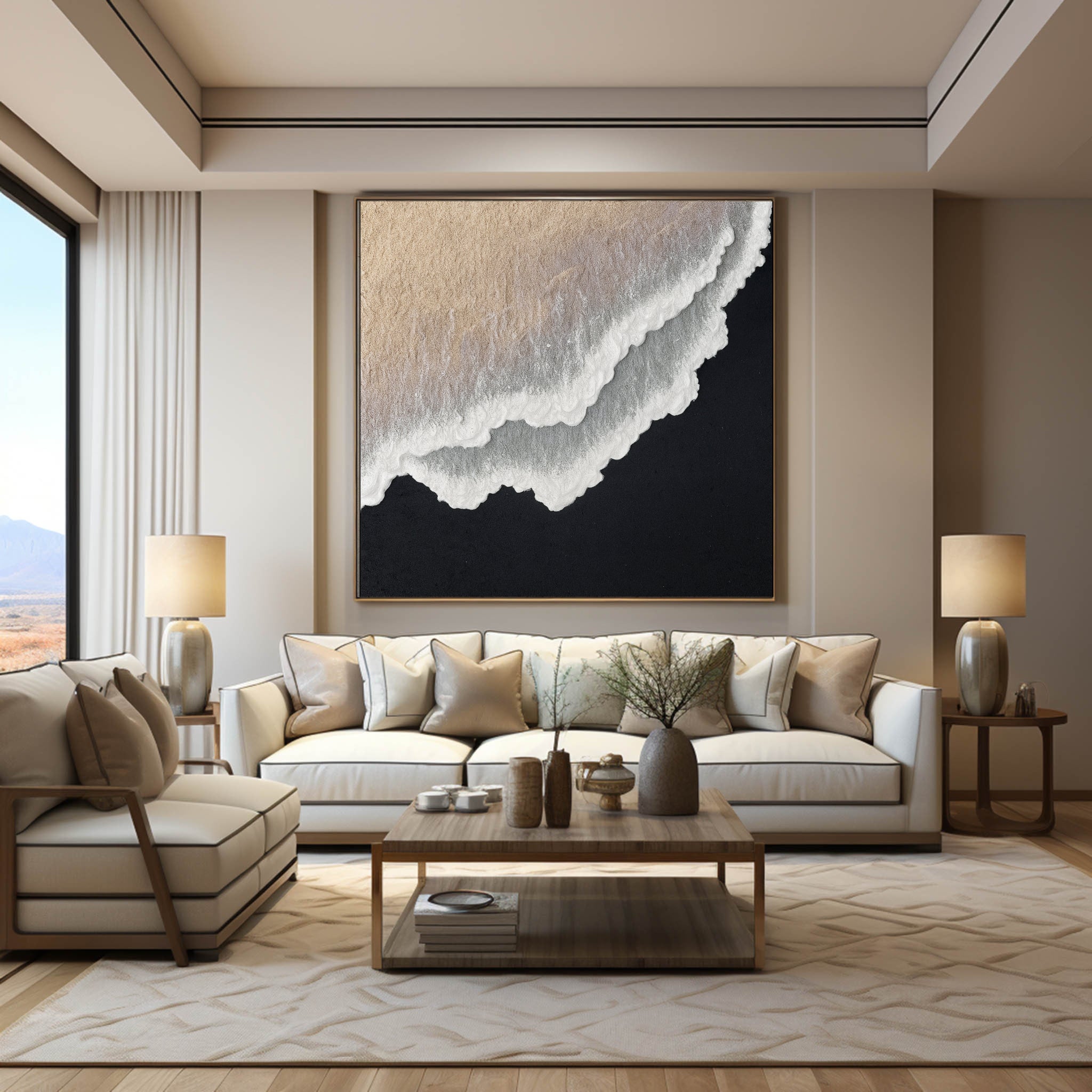 Minimalist Beach And Ocean Art #MB002