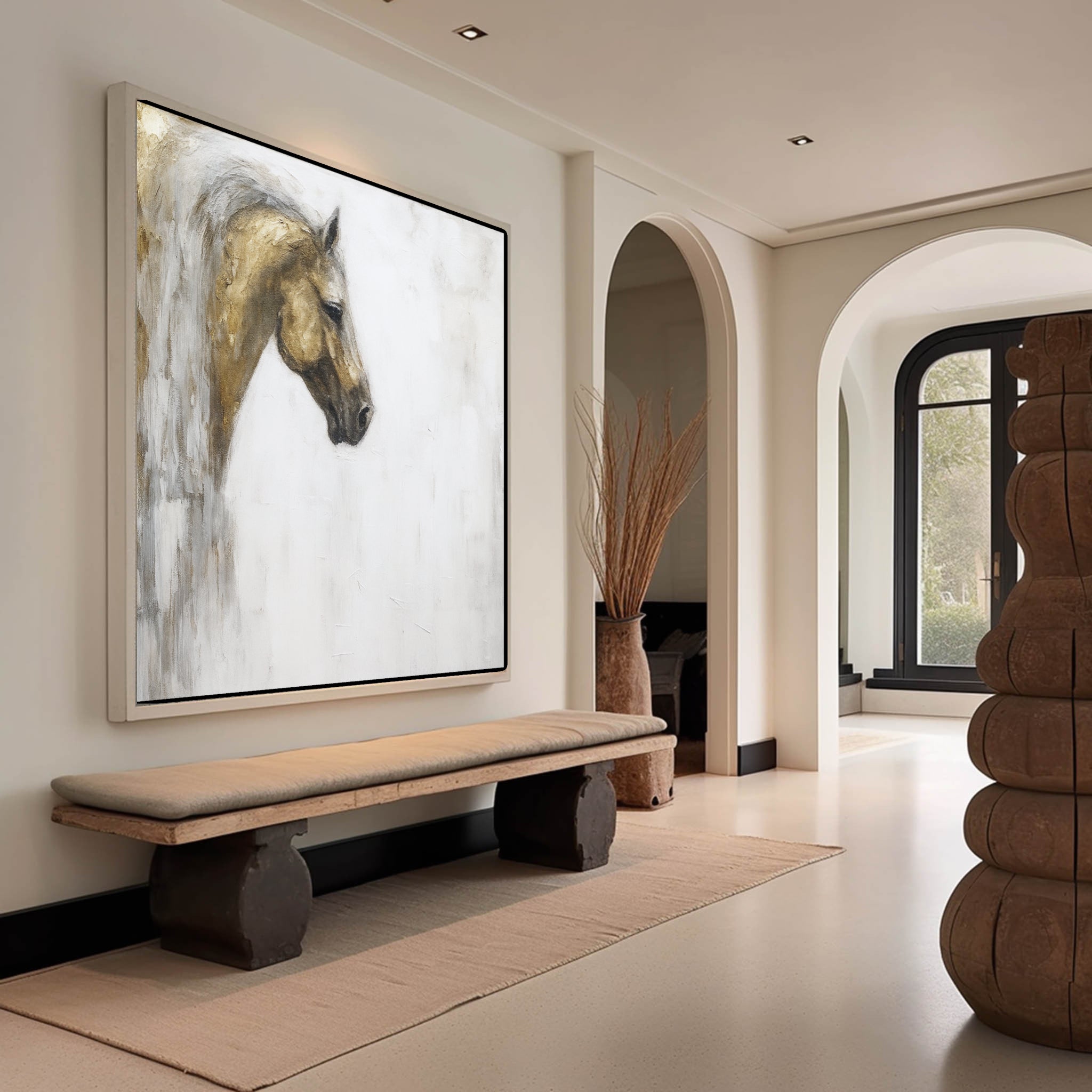 Abstract Animal Art Horse Texture Wall Art #AT001