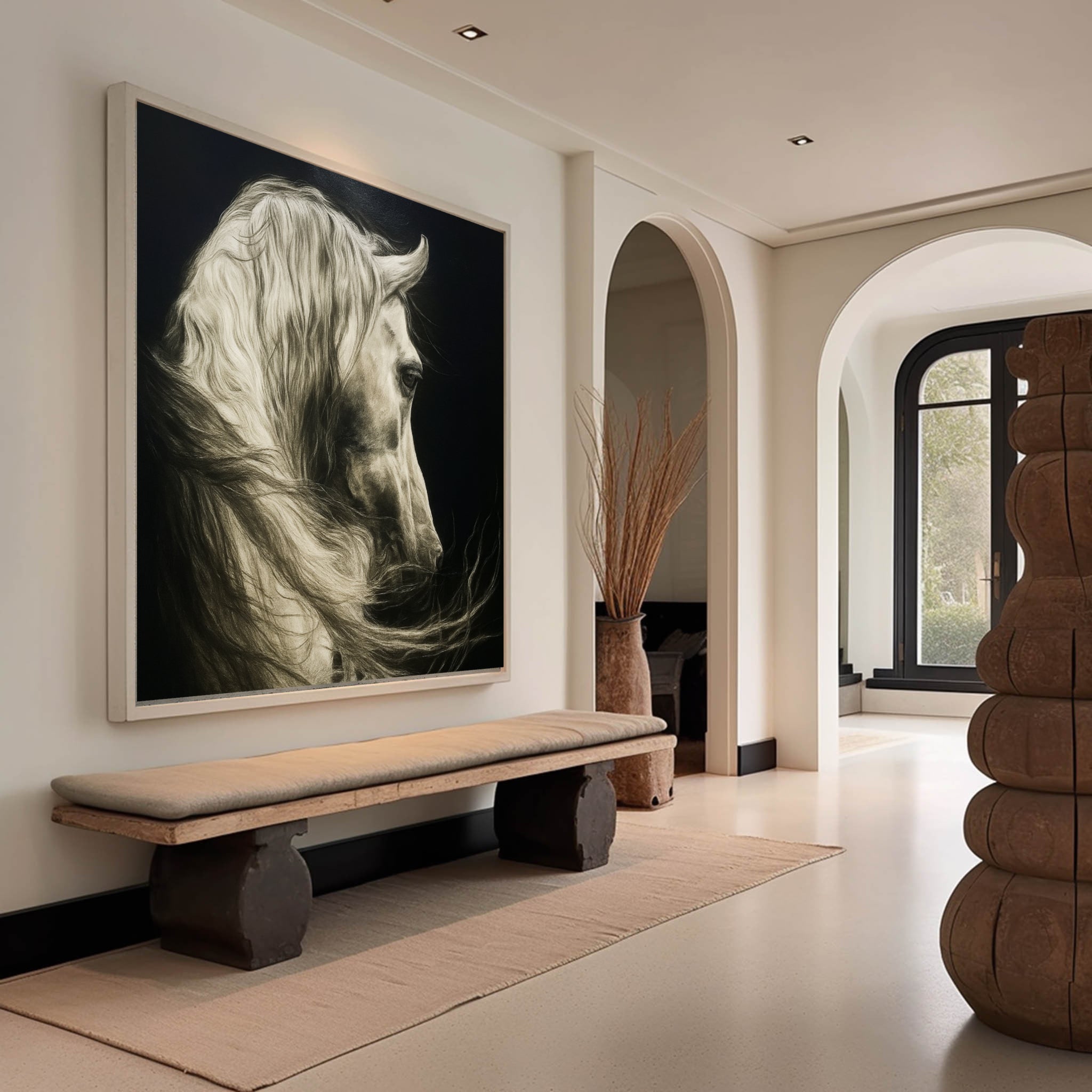 Abstract Animal Art Horse Textured Wall Art #AT003