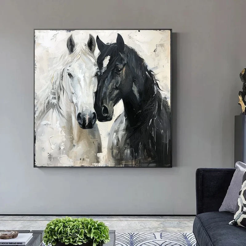 Abstract Animal Art Horse Texture Wall Art #AT011