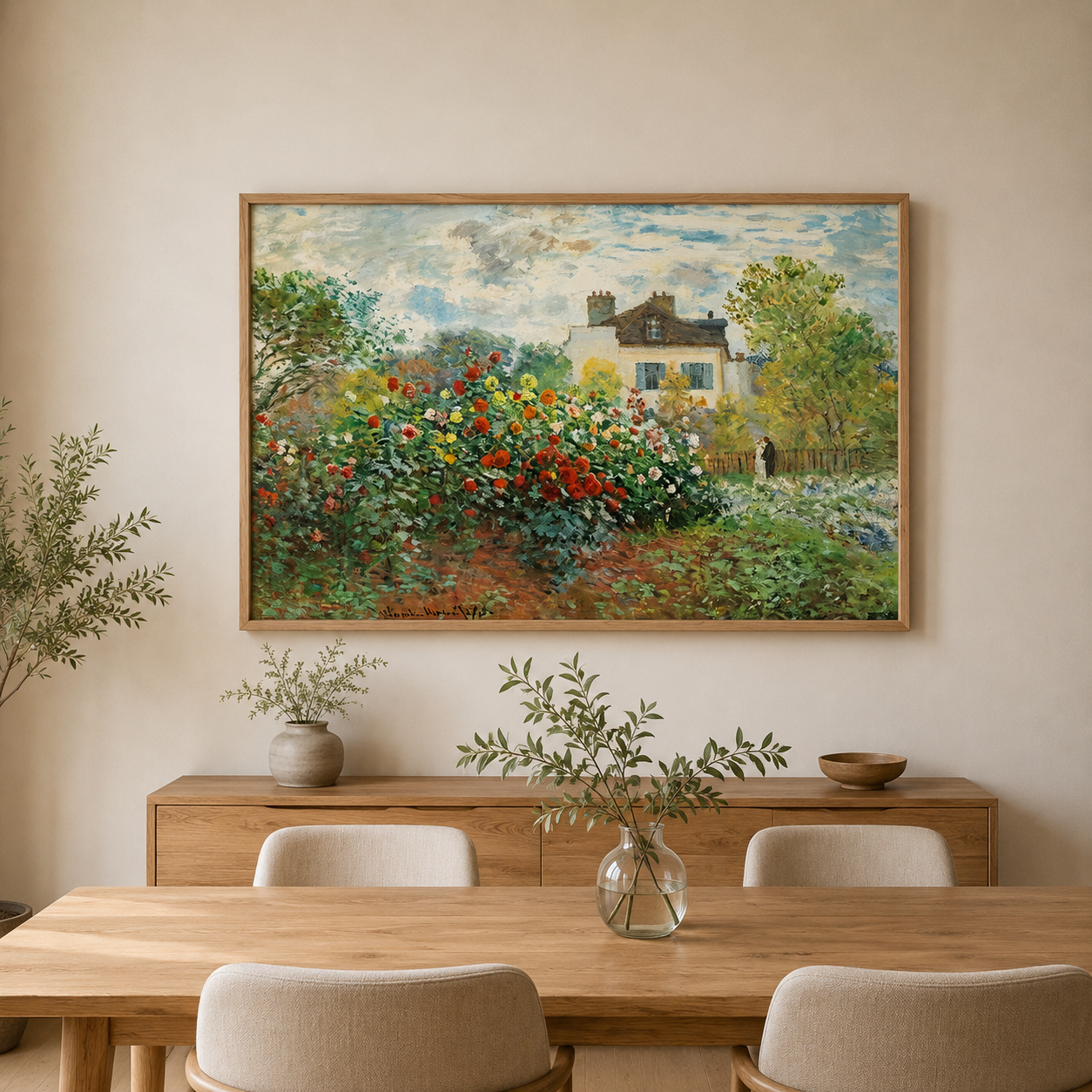 Colorful Country Garden Landscape Wall Art #LS031