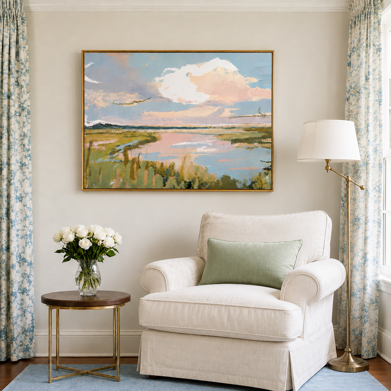 Tranquil Coastal Marsh Wall Art #PL003
