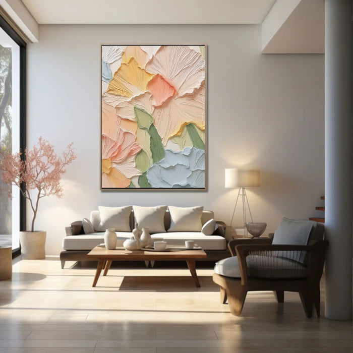 Colorful Abstract Textured Painting Canvas #AT003