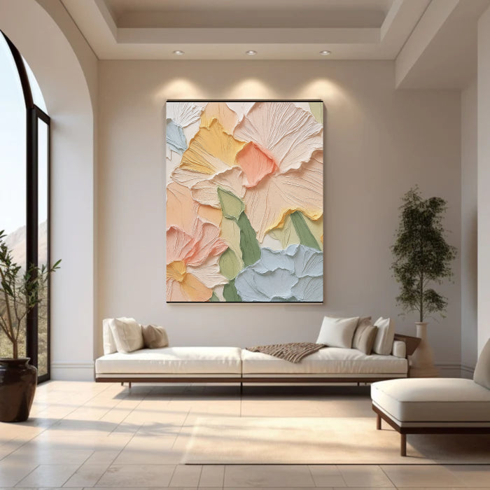 Colorful Abstract Textured Painting Canvas #AT003