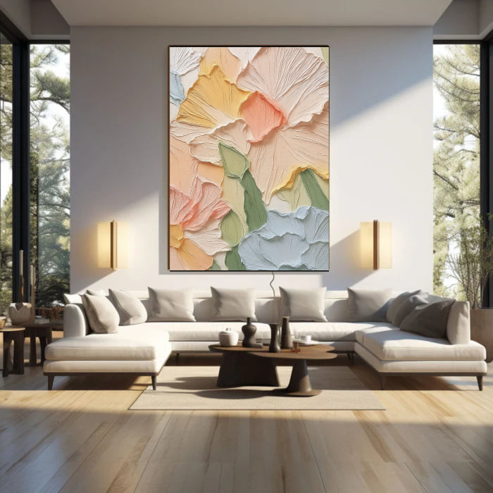 Colorful Abstract Textured Painting Canvas #AT003