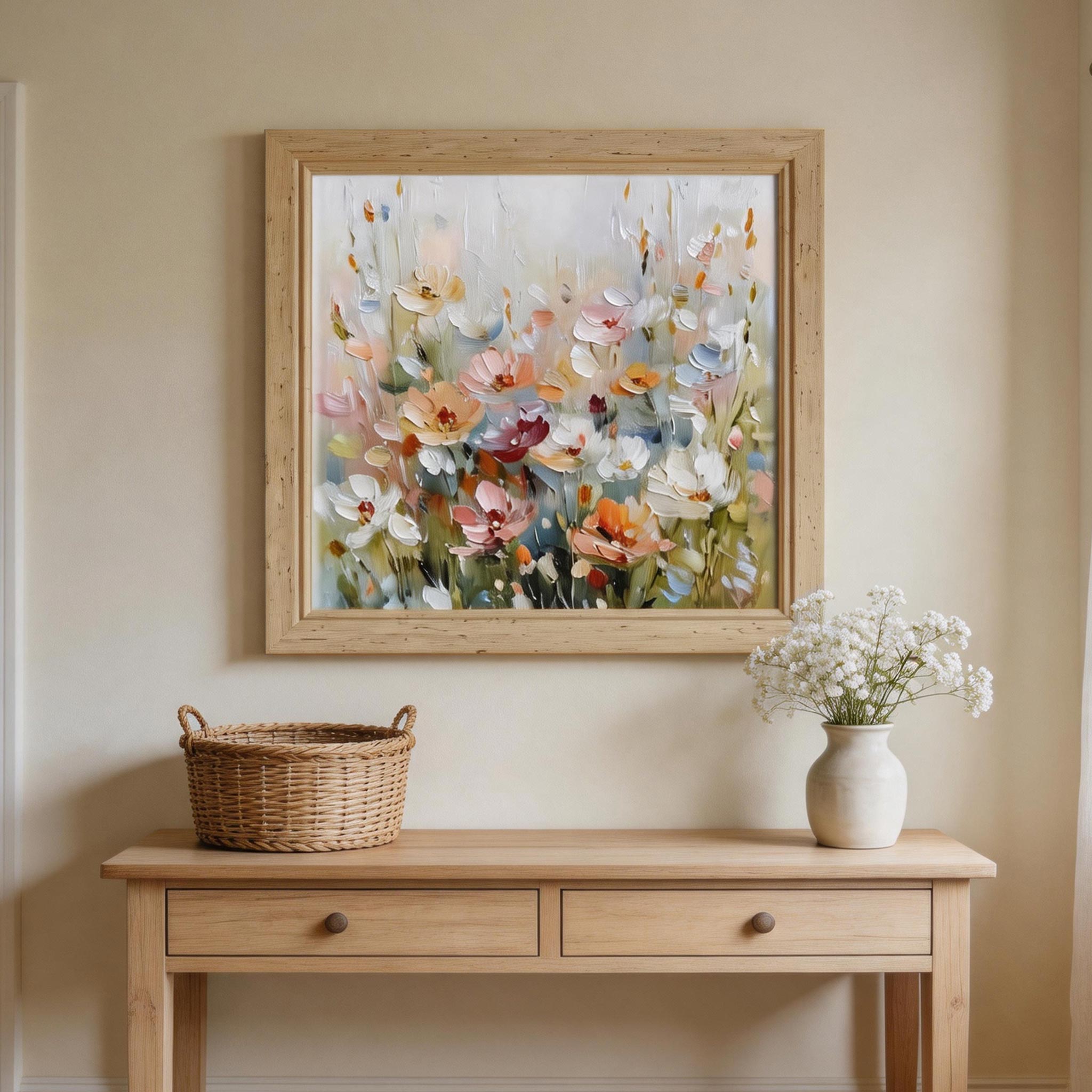 Pastel Wildflower Garden Wall Art #FL022