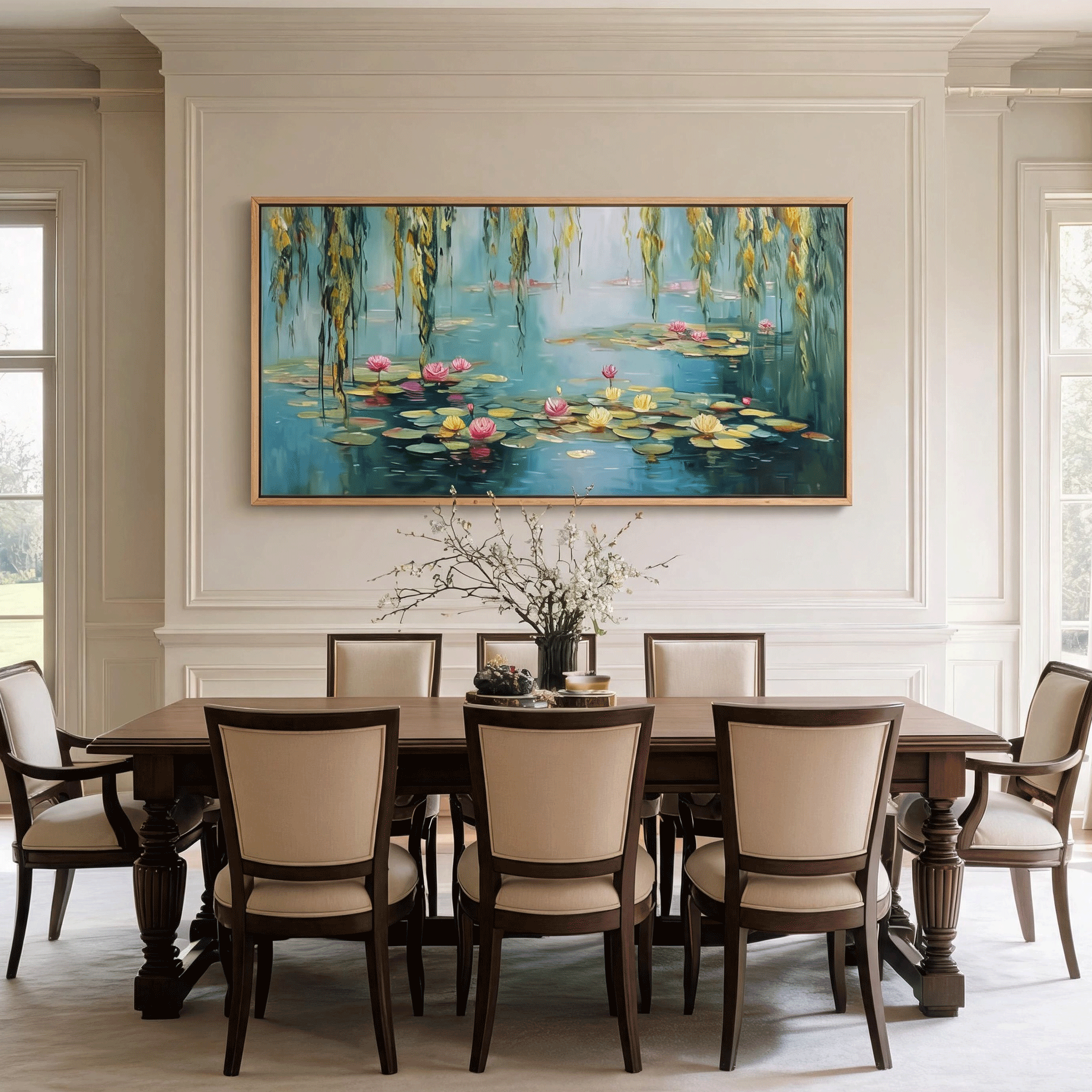 Water Lily Pond Wall Art #FL074