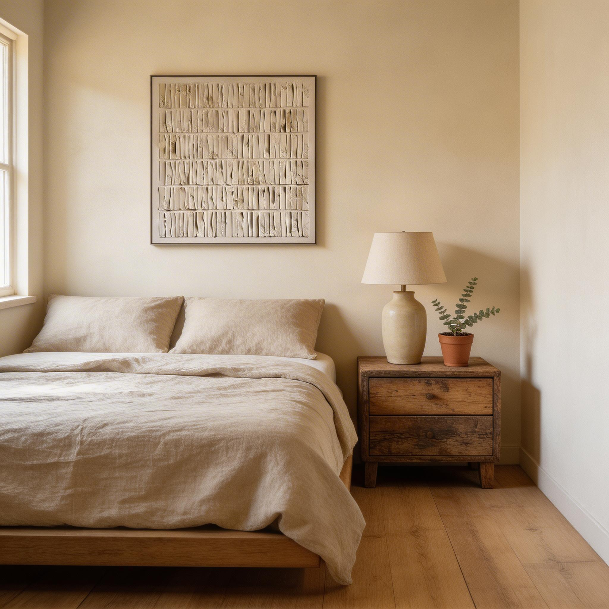 Minimalist Textured Wall Art – Neutral Relief Canvas Painting #MA031