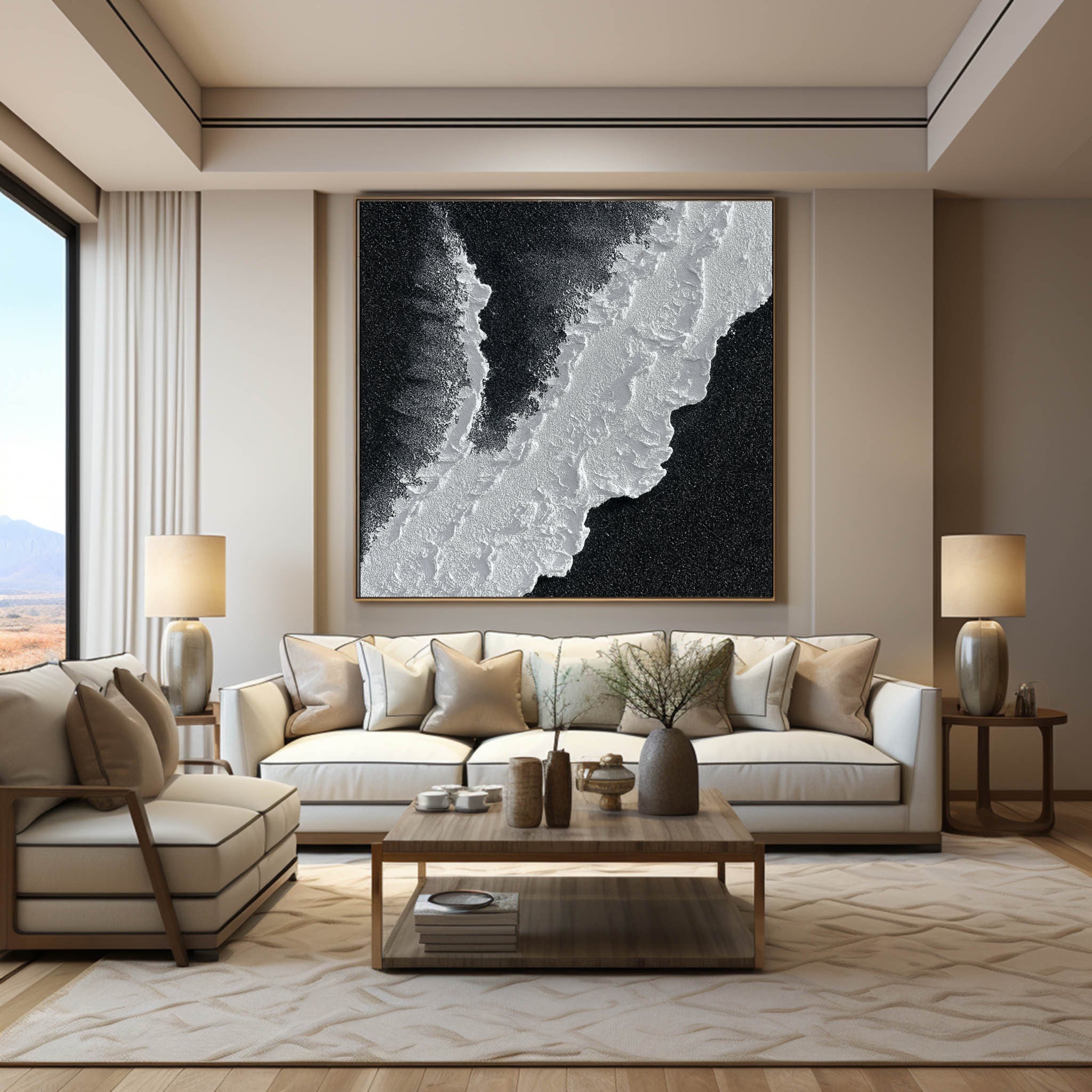 Minimalist Beach And Ocean Art #MB005