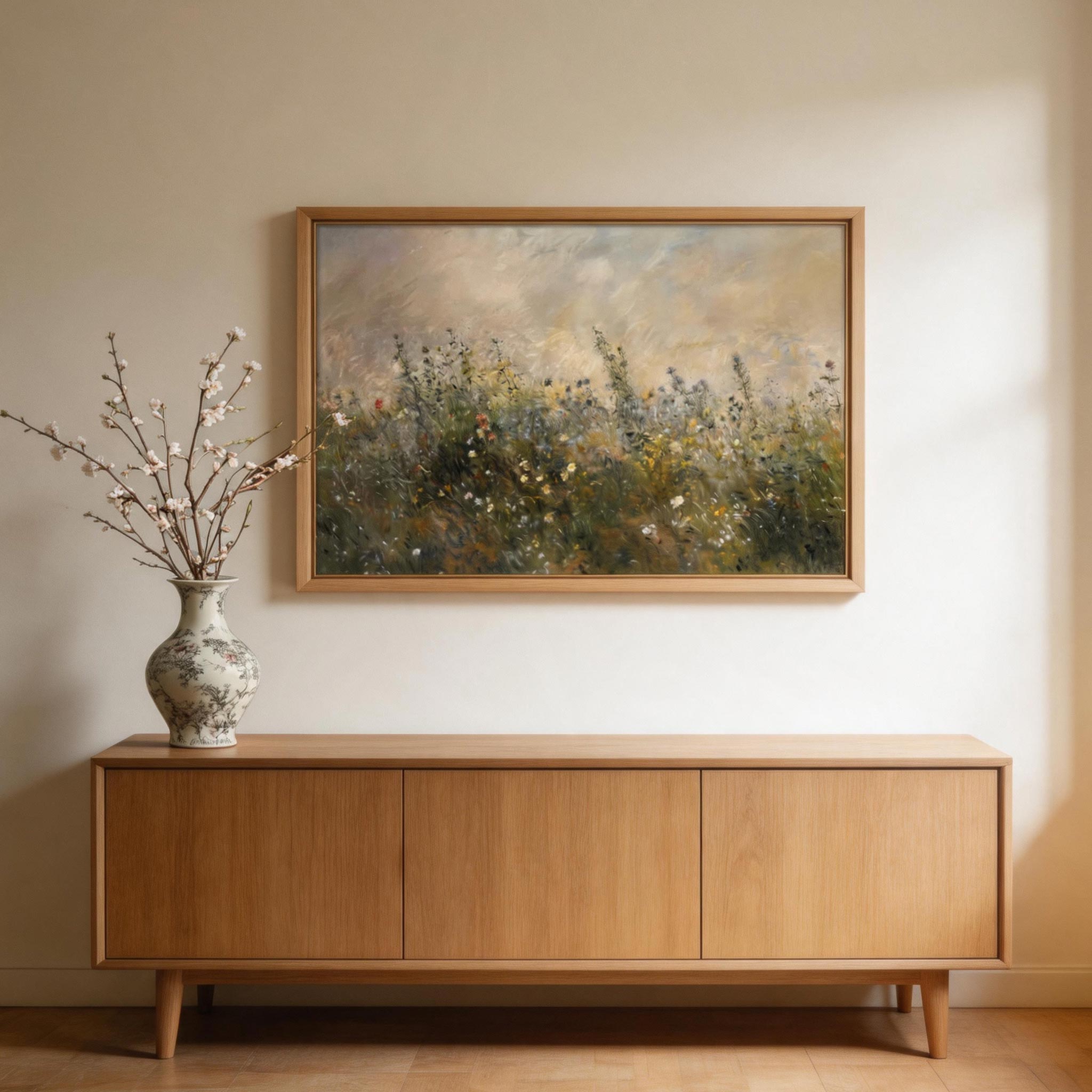 Wildflower Meadow Landscape Wall Art #FL024
