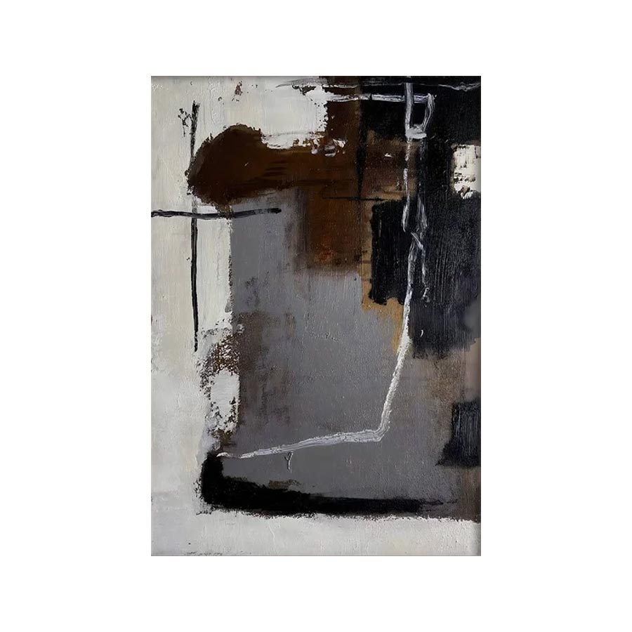Minimalist Brown Gray Wall Art MA009