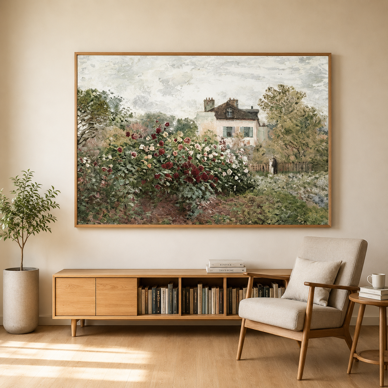 Impressionist Garden Landscape Wall Art #LS030